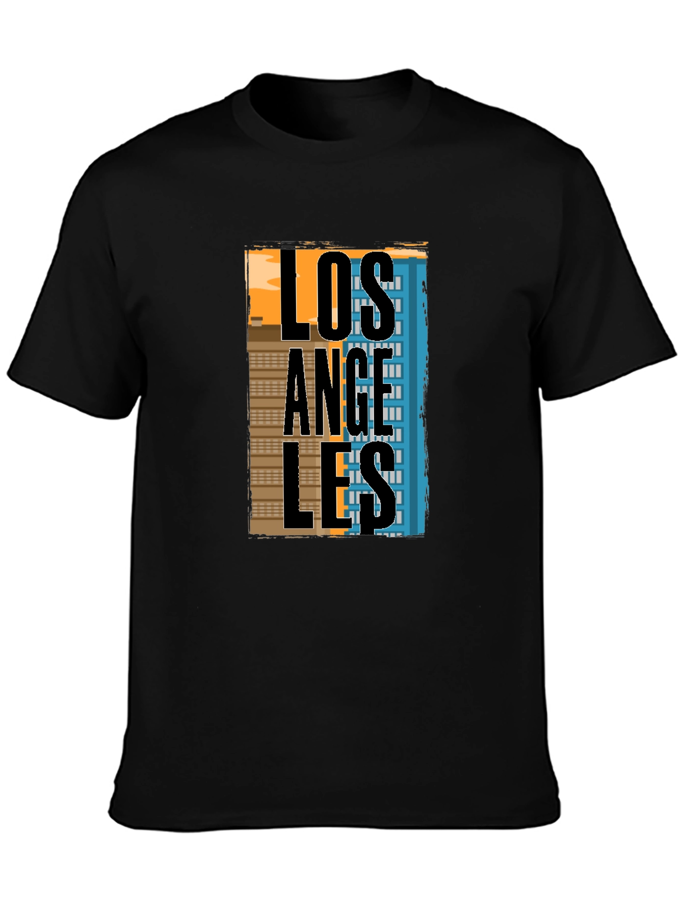 Los Angeles Graphic T-Shirt - Black Cotton Tee