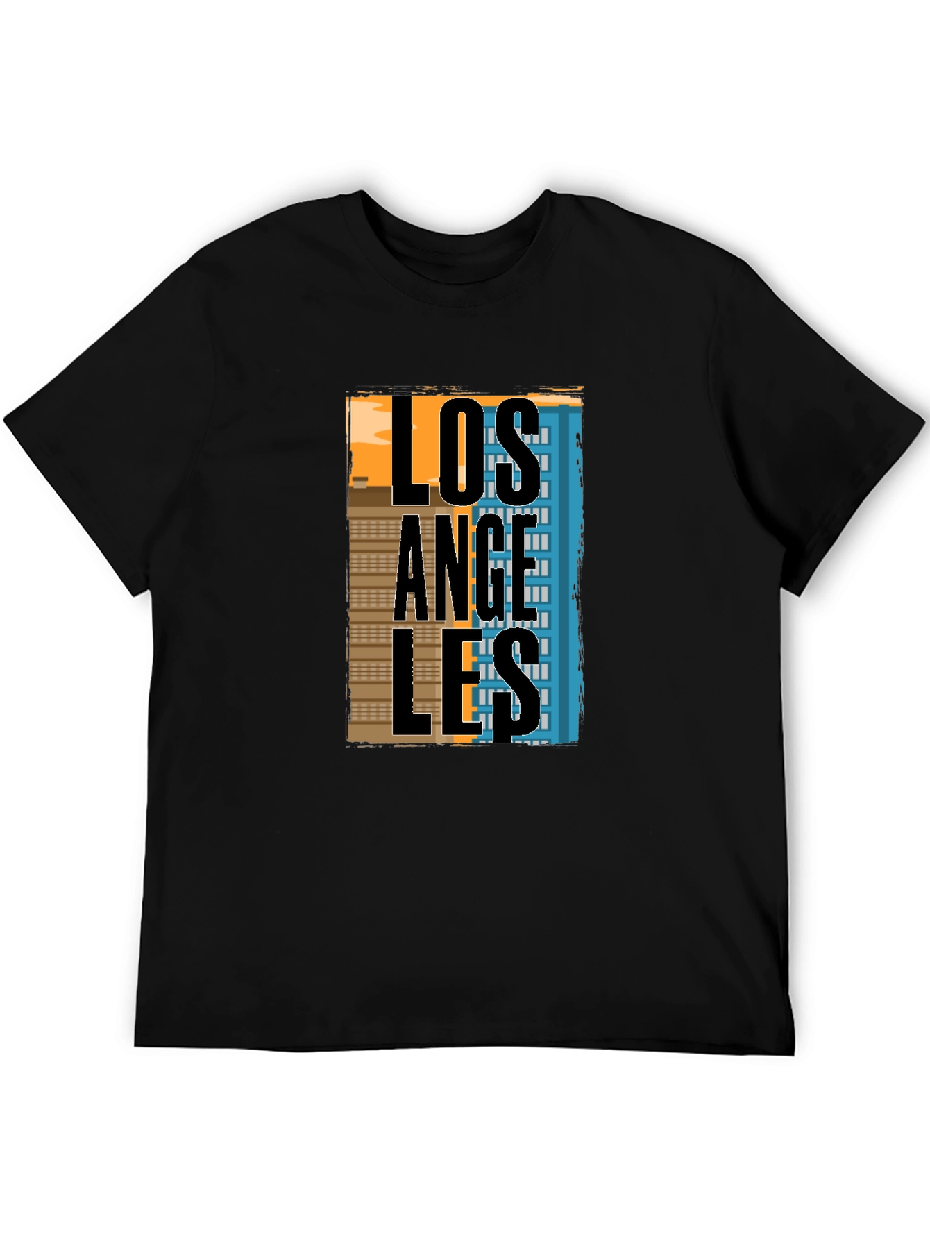 Los Angeles Graphic T-Shirt - Black Cotton Tee