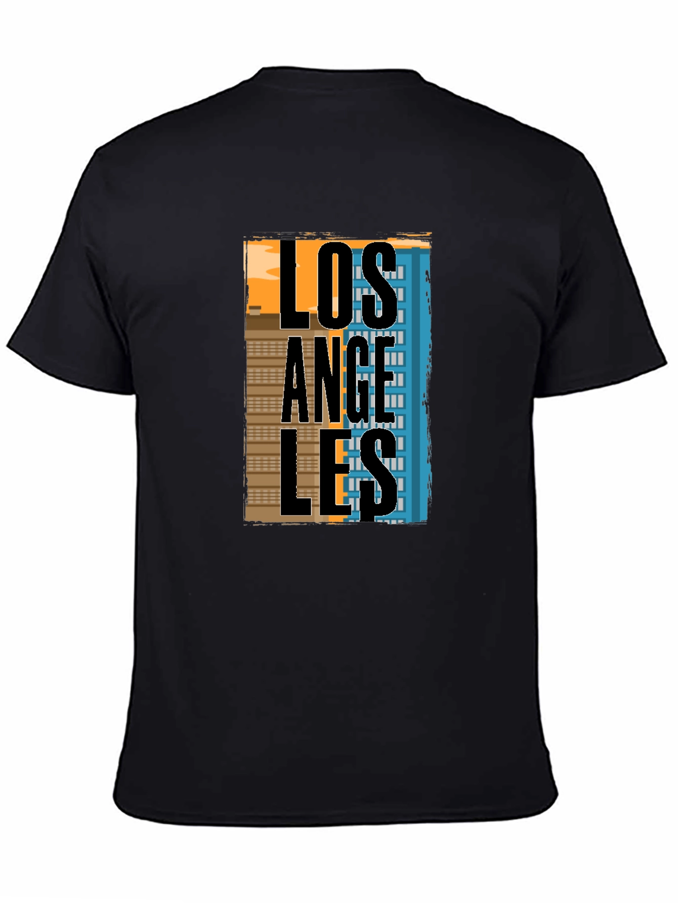 Los Angeles Graphic T-Shirt - Black Cotton Tee