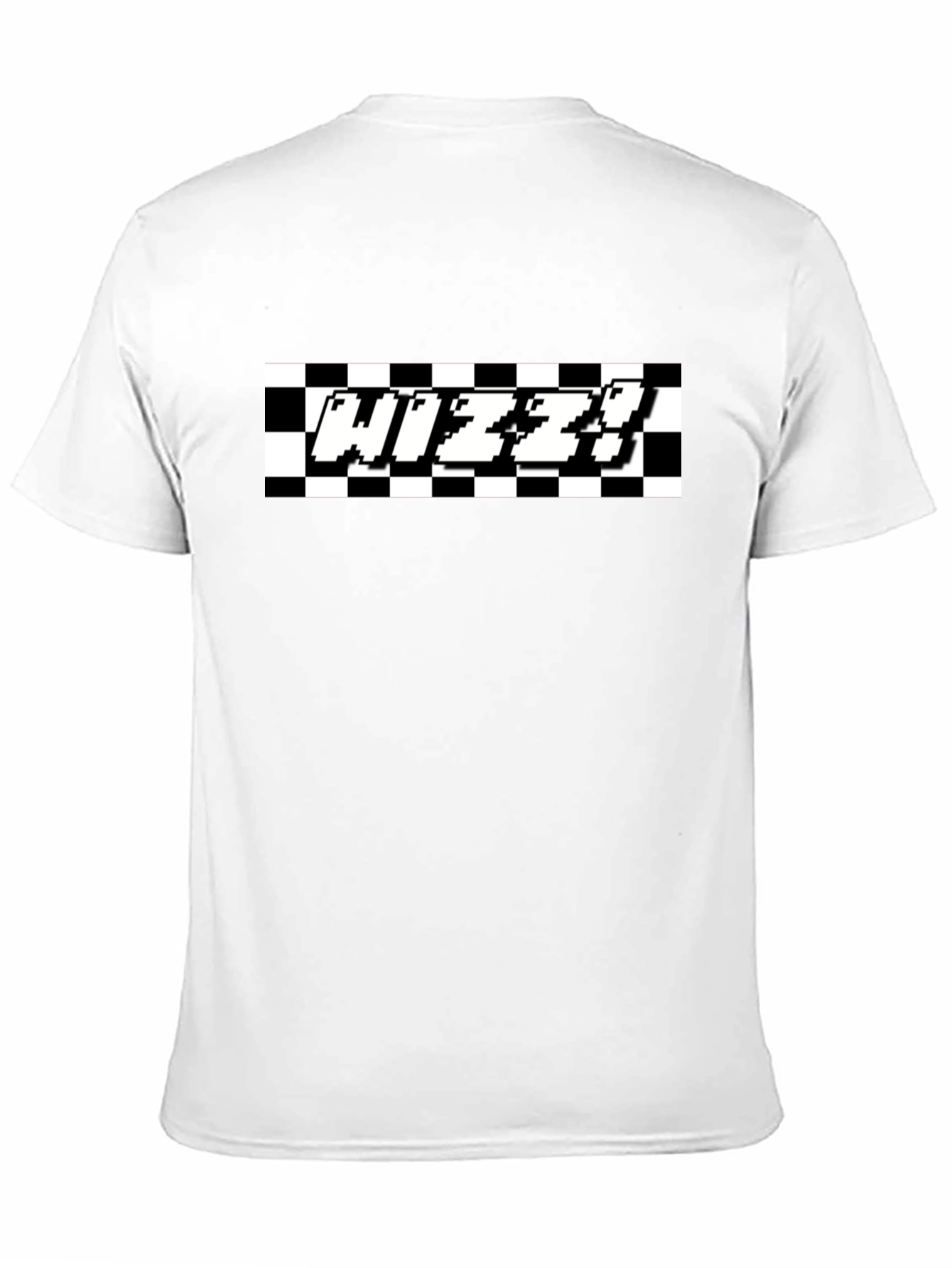 Pixelated Checkered WIZZY Graphic Tee - Black