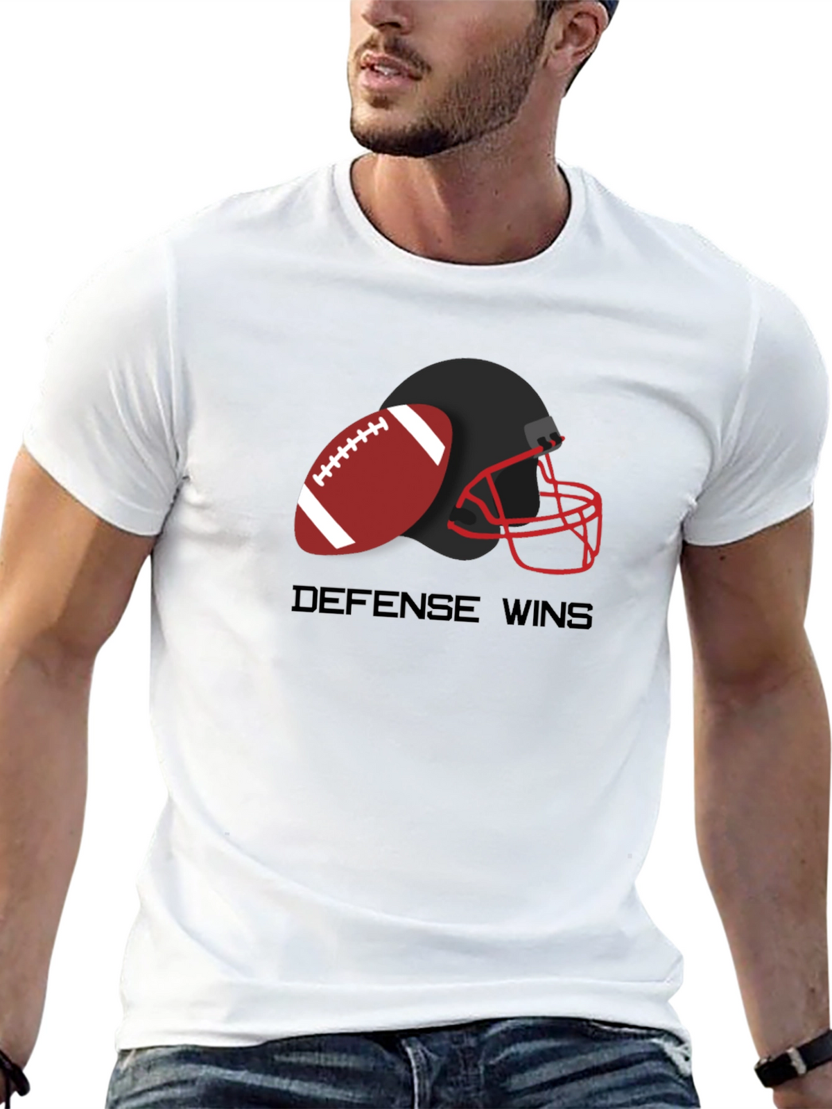 Defense Wins Football Graphic T-Shirt