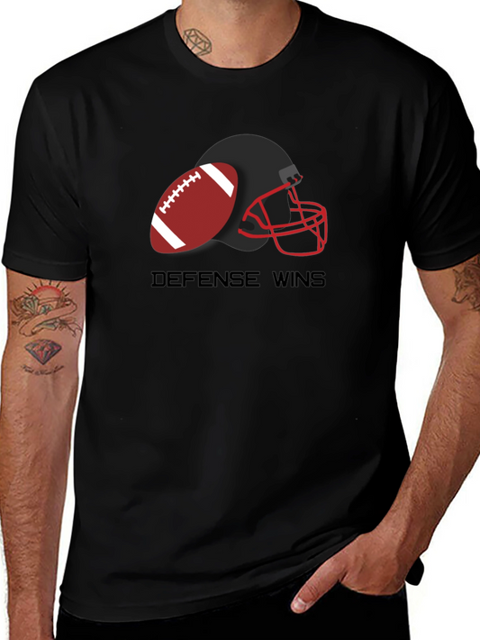 Defense Wins Football Graphic T-Shirt