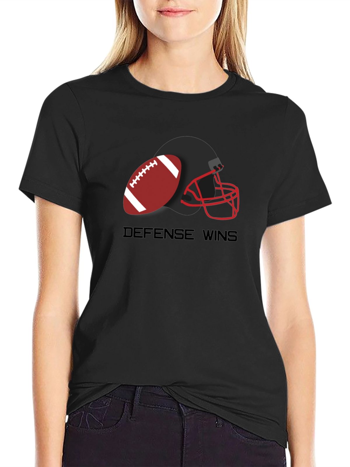 Defense Wins Football Graphic T-Shirt