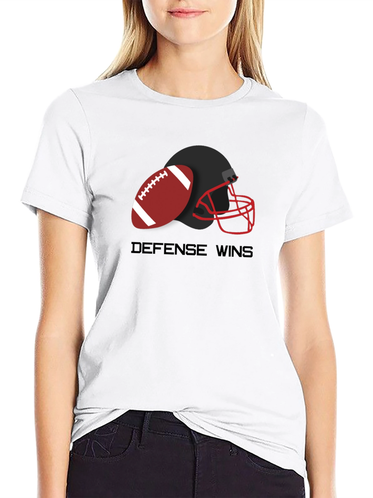 Defense Wins Football Graphic T-Shirt