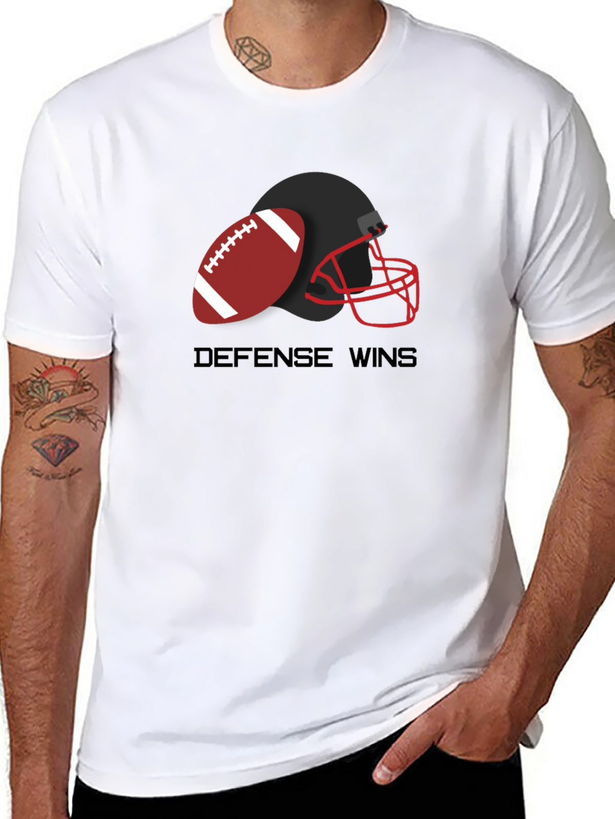 Defense Wins Football Graphic T-Shirt