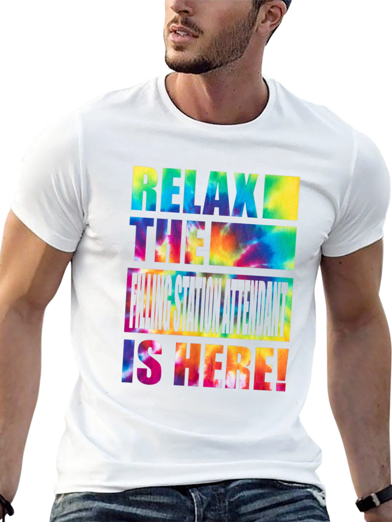 Relax Filling Station Attendant Tie-Dye T-Shirt