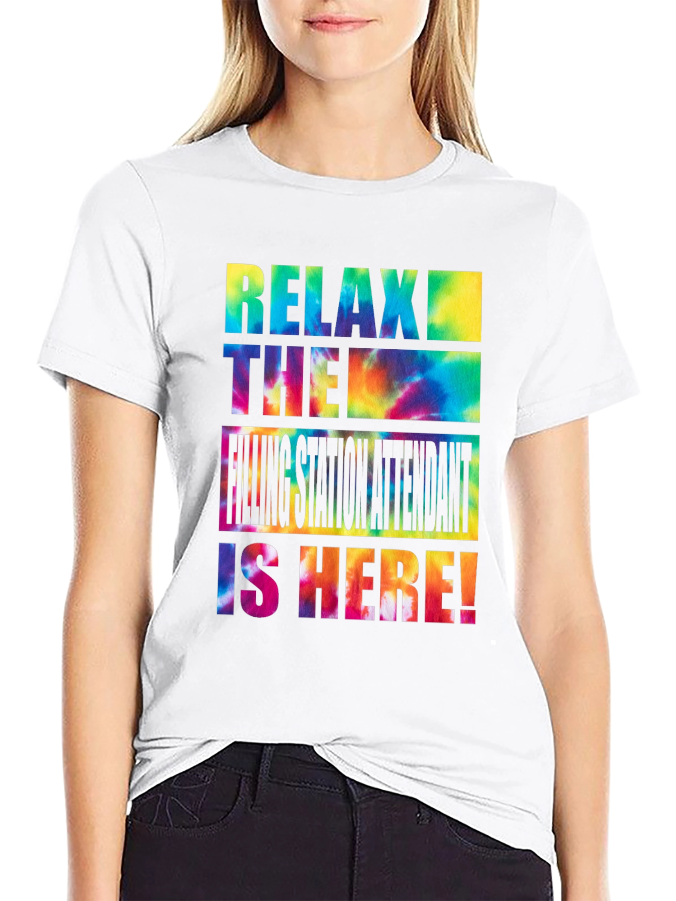 Relax Filling Station Attendant Tie-Dye T-Shirt