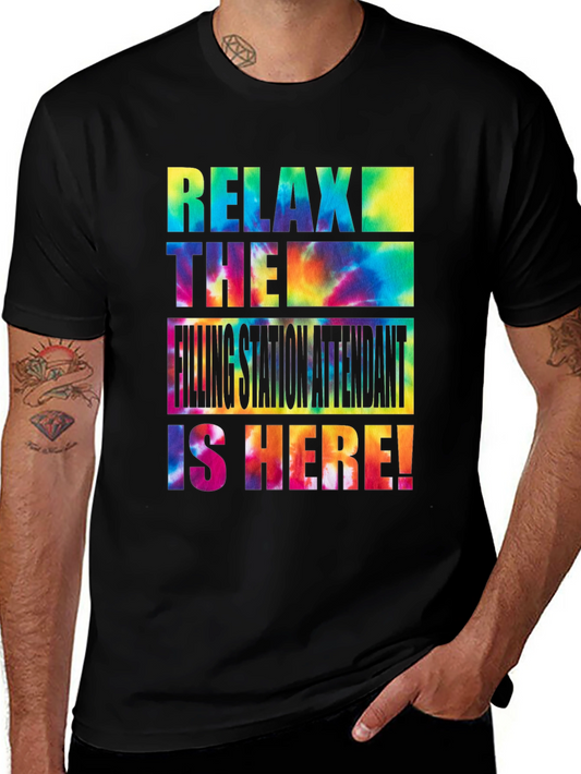 Relax Filling Station Attendant Tie-Dye T-Shirt