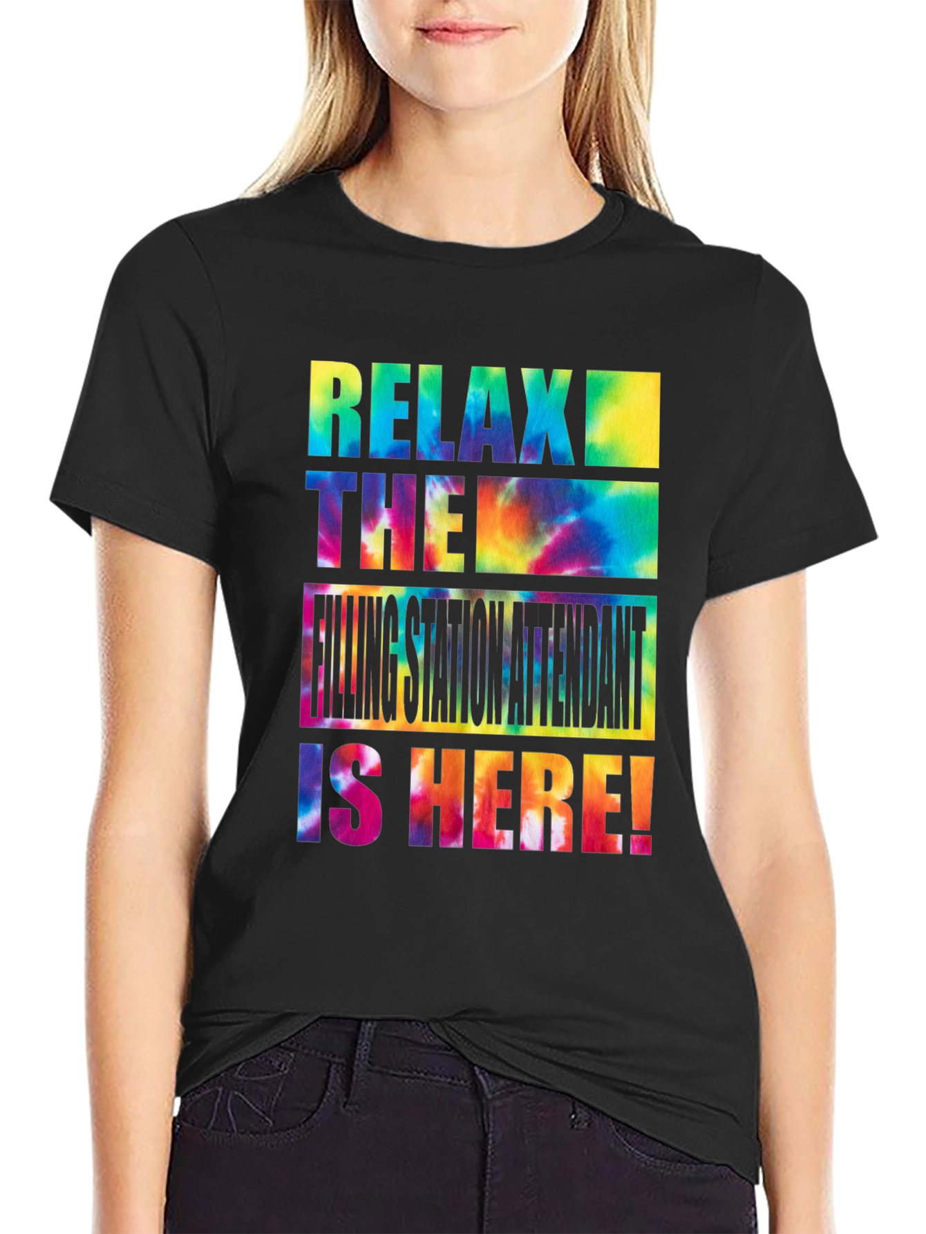 Relax Filling Station Attendant Tie-Dye T-Shirt