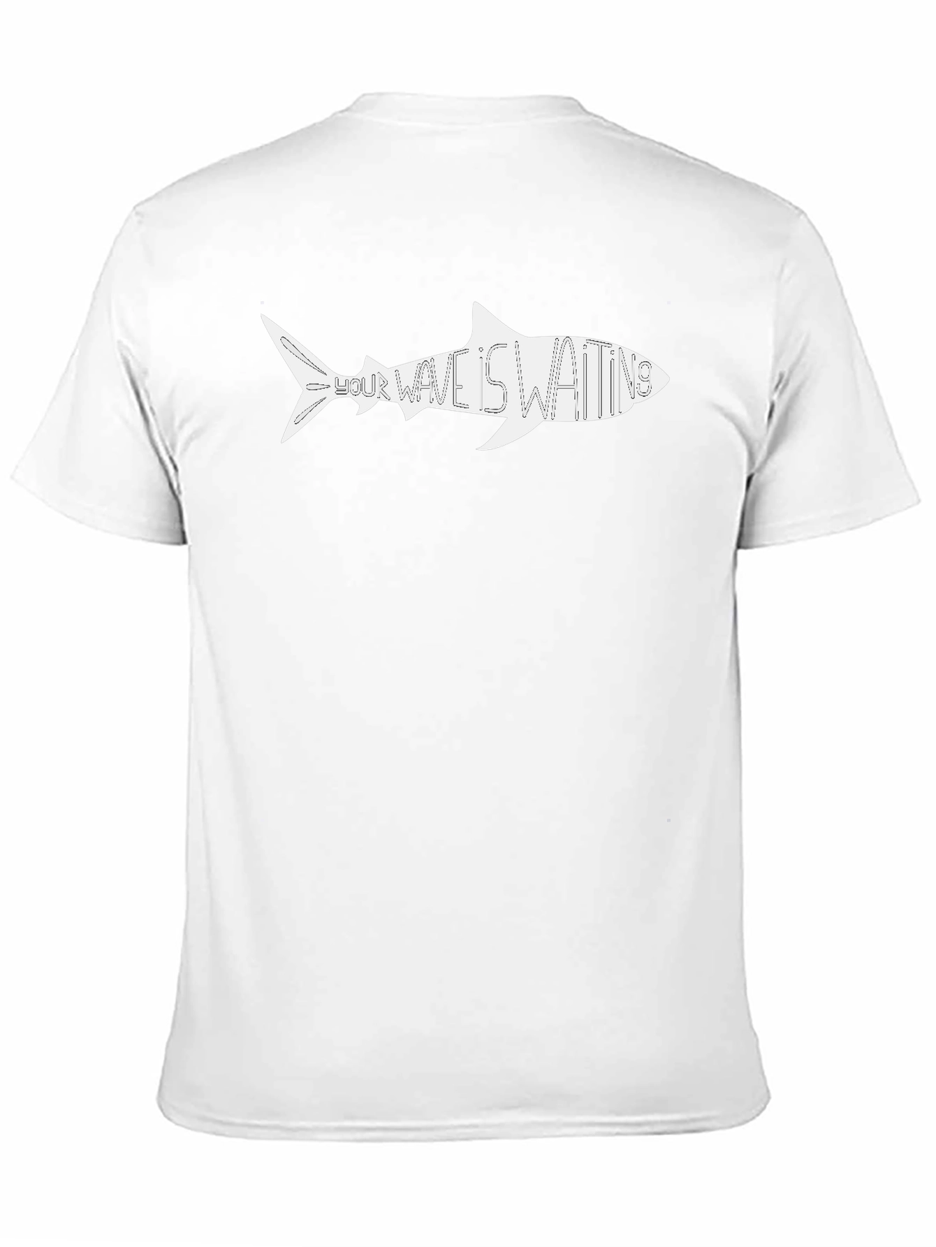 Shark Wave Waiting Graphic Tee - Black Cotton Shirt