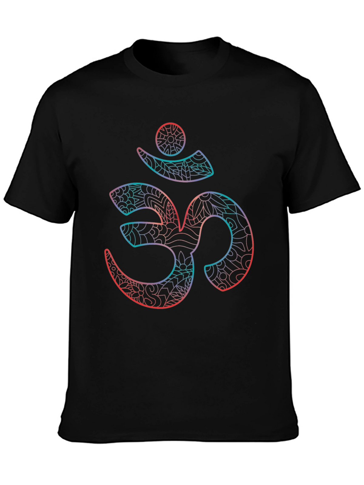 Om Symbol Graphic Print Black T-Shirt