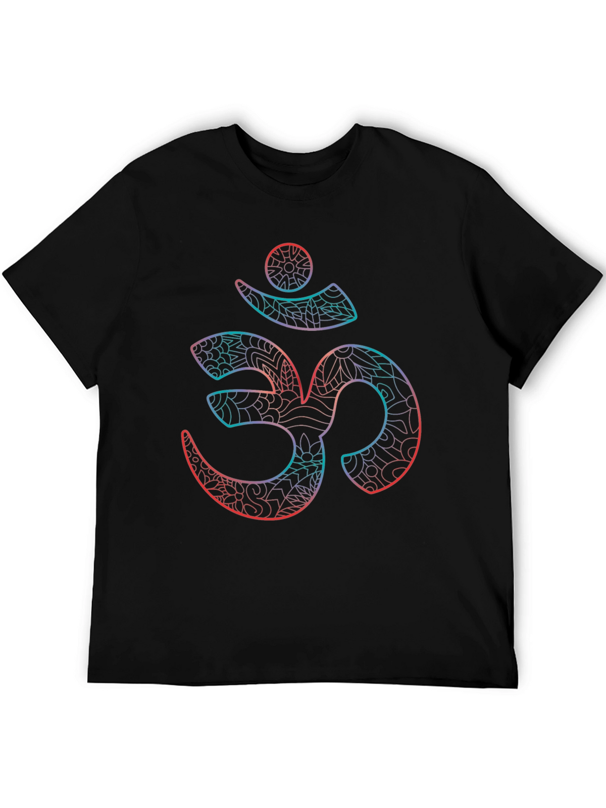 Om Symbol Graphic Print Black T-Shirt