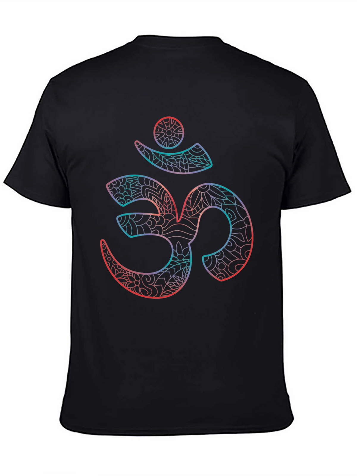 Om Symbol Graphic Print Black T-Shirt