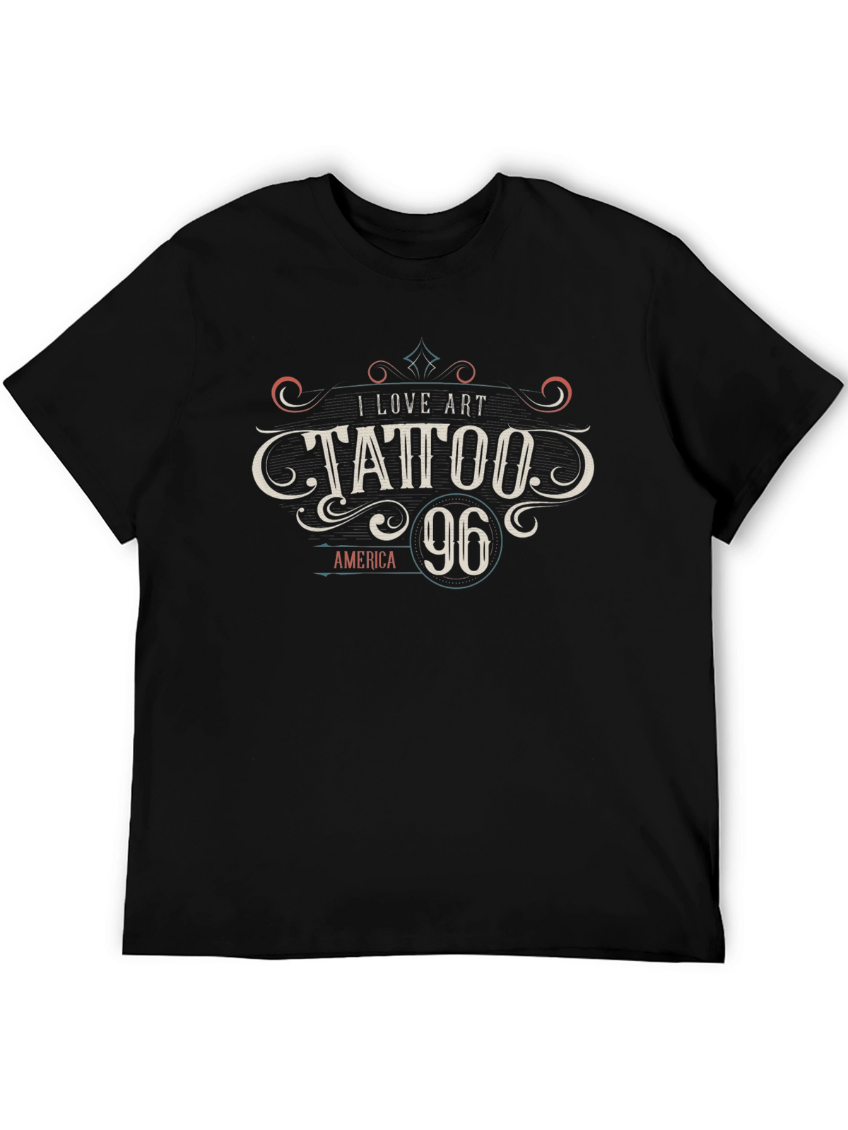 I Love Art Tattoo 96 Black Graphic T-Shirt