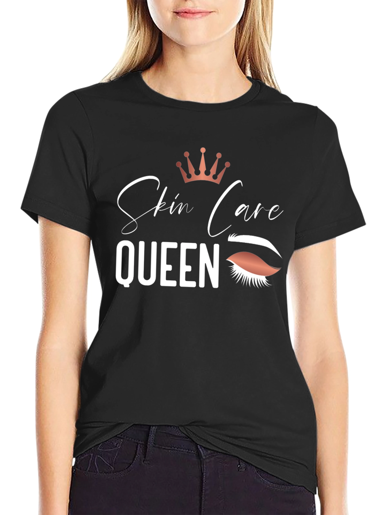 Skin Care Queen Black Graphic Tee