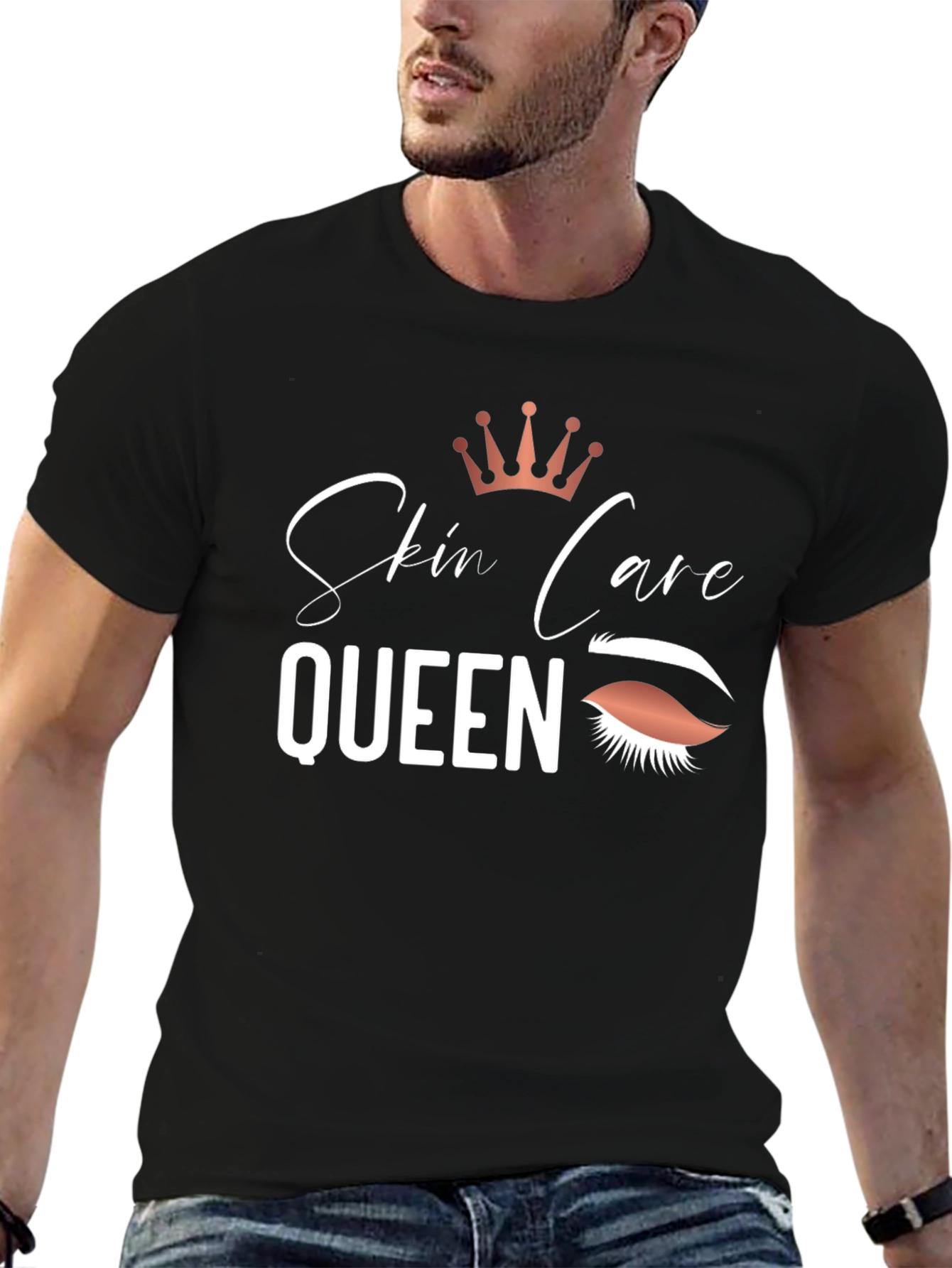 Skin Care Queen Black Graphic Tee