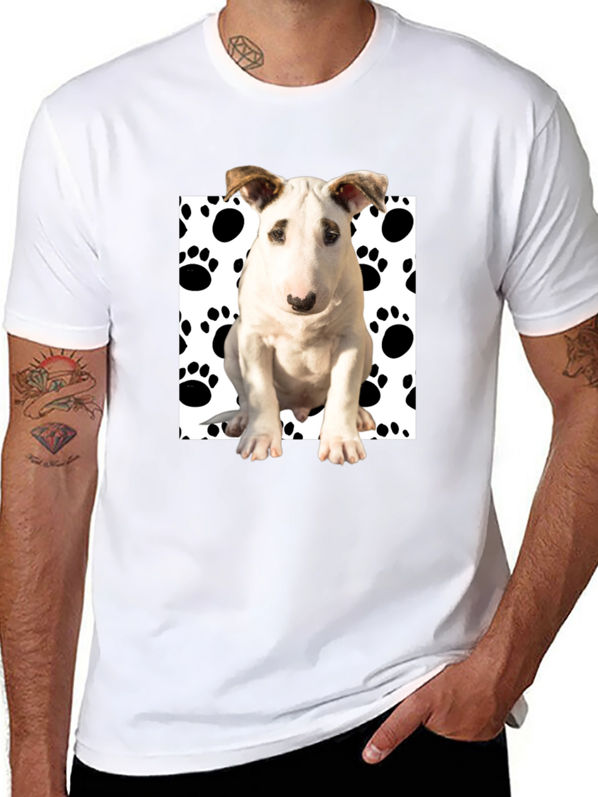 Dog Paw Print T-Shirt - Stylish & Fun!