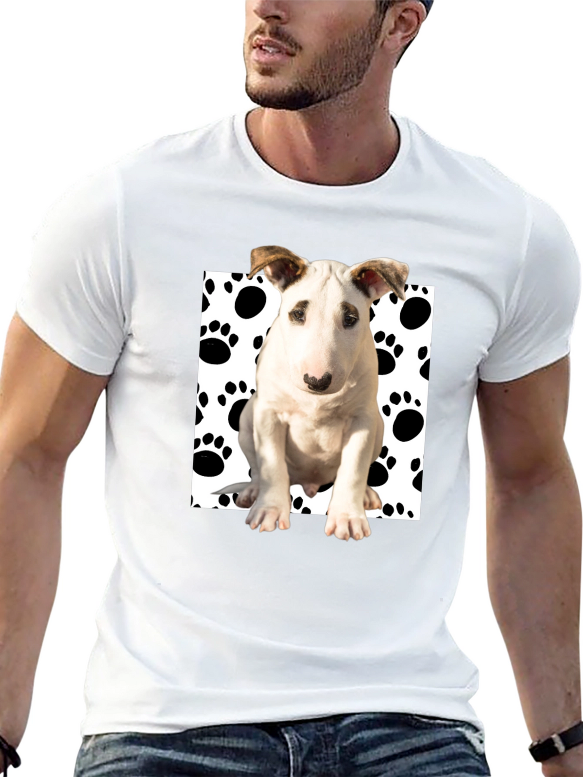 Dog Paw Print T-Shirt - Stylish & Fun!