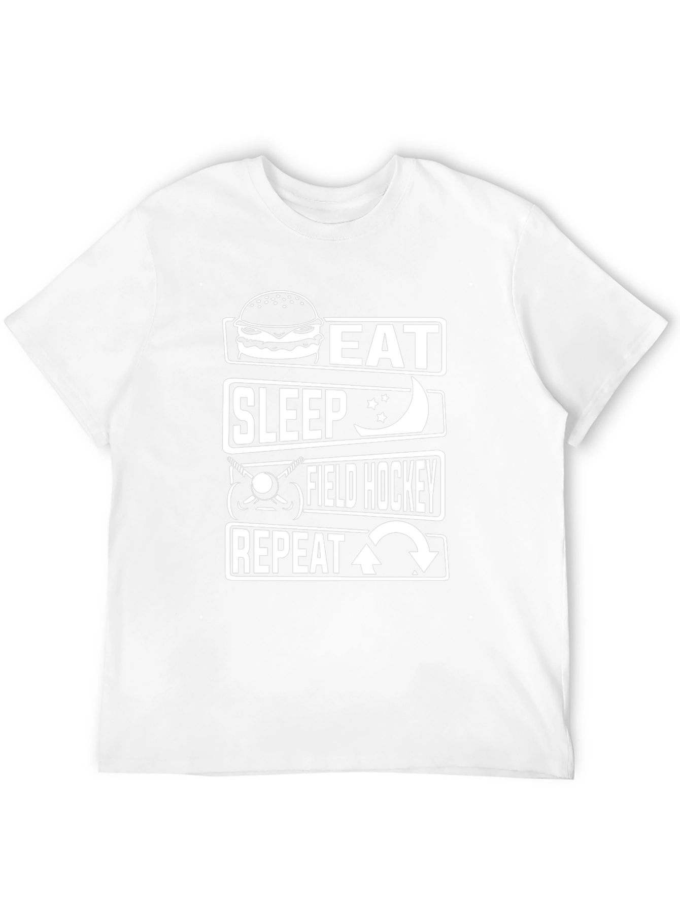 Eat Sleep Field Hockey Repeat Black T-Shirt