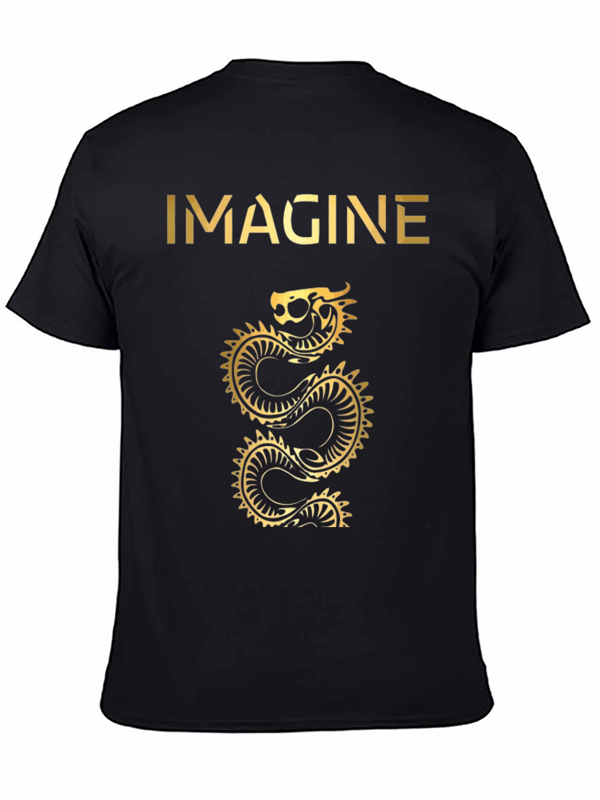 Imagine Dragon Tee - Black Cotton T-Shirt