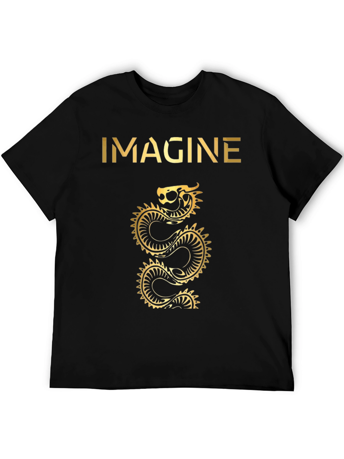 Imagine Dragon Tee - Black Cotton T-Shirt