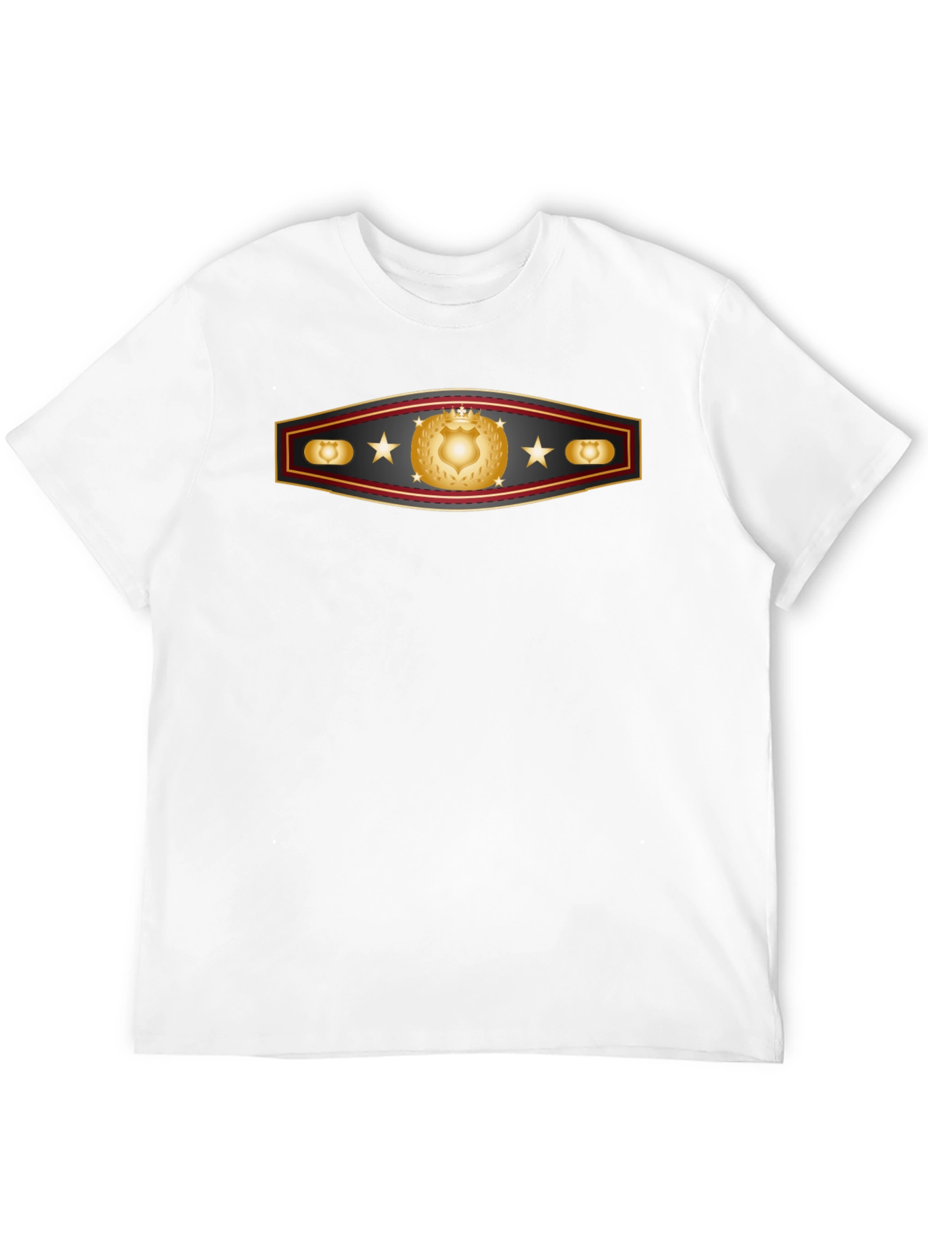 Black T-Shirt with Shield and Star Graphic