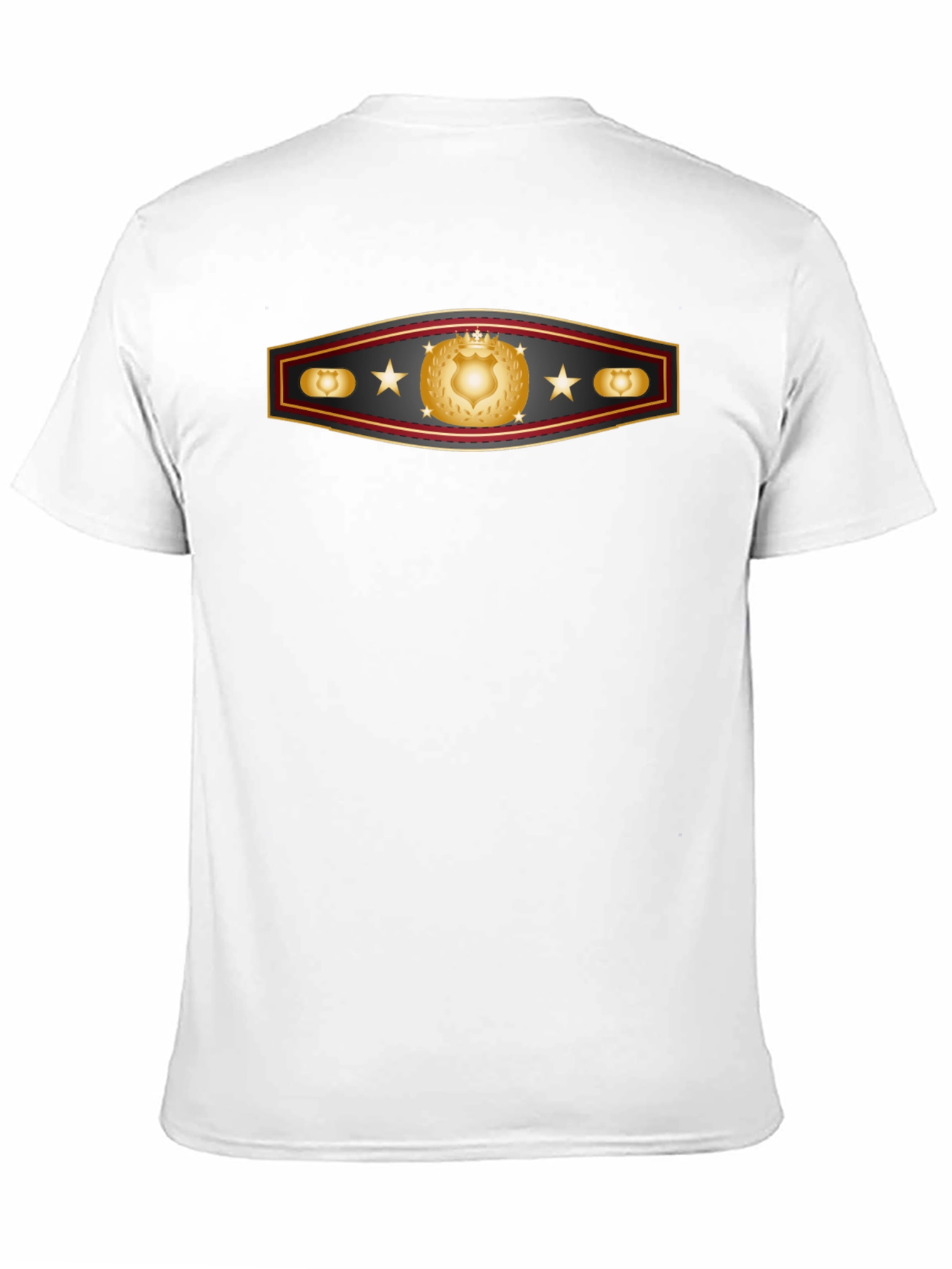 Black T-Shirt with Shield and Star Graphic