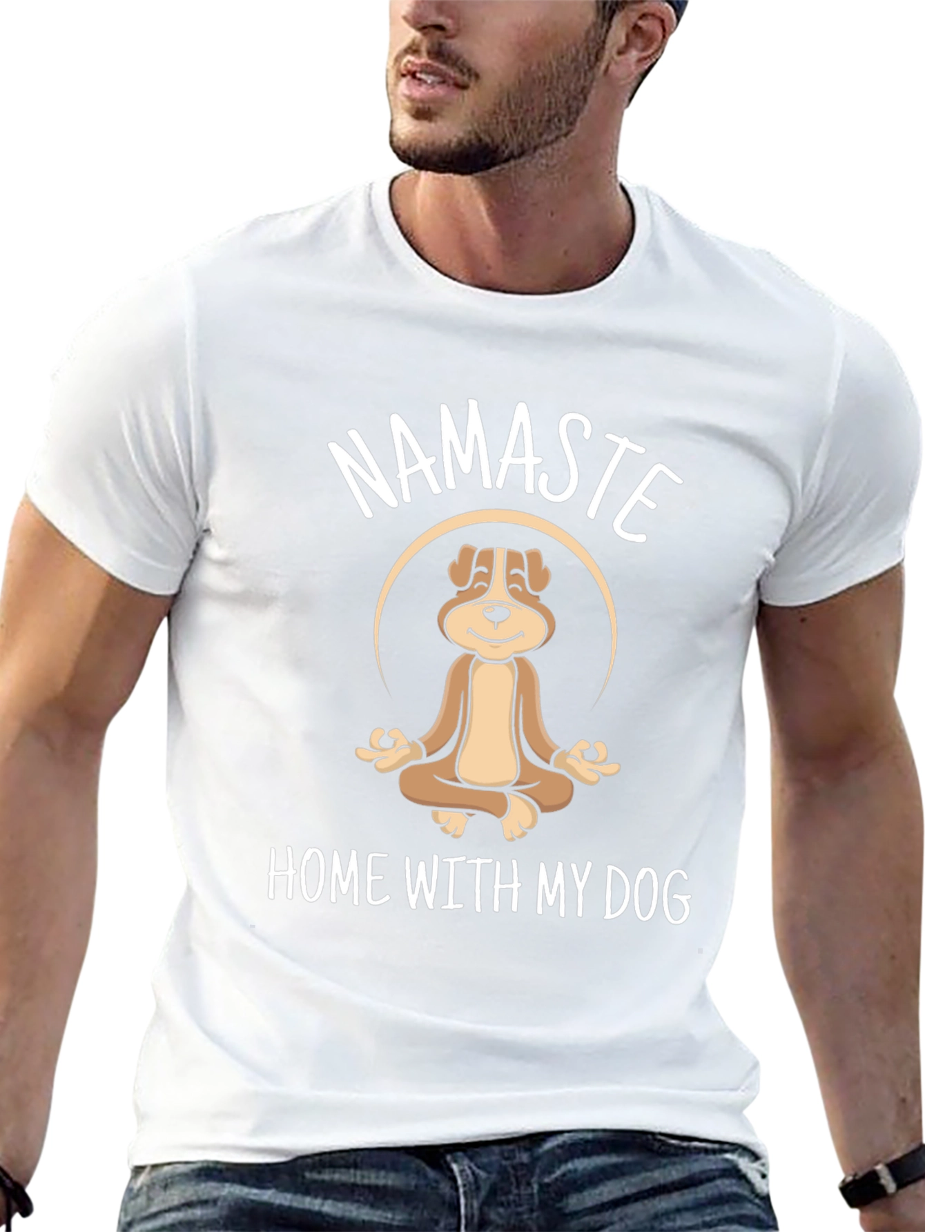 Namaste Home With My Dog T-Shirt