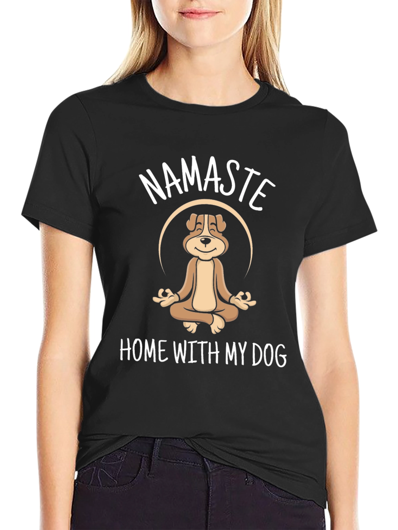 Namaste Home With My Dog T-Shirt