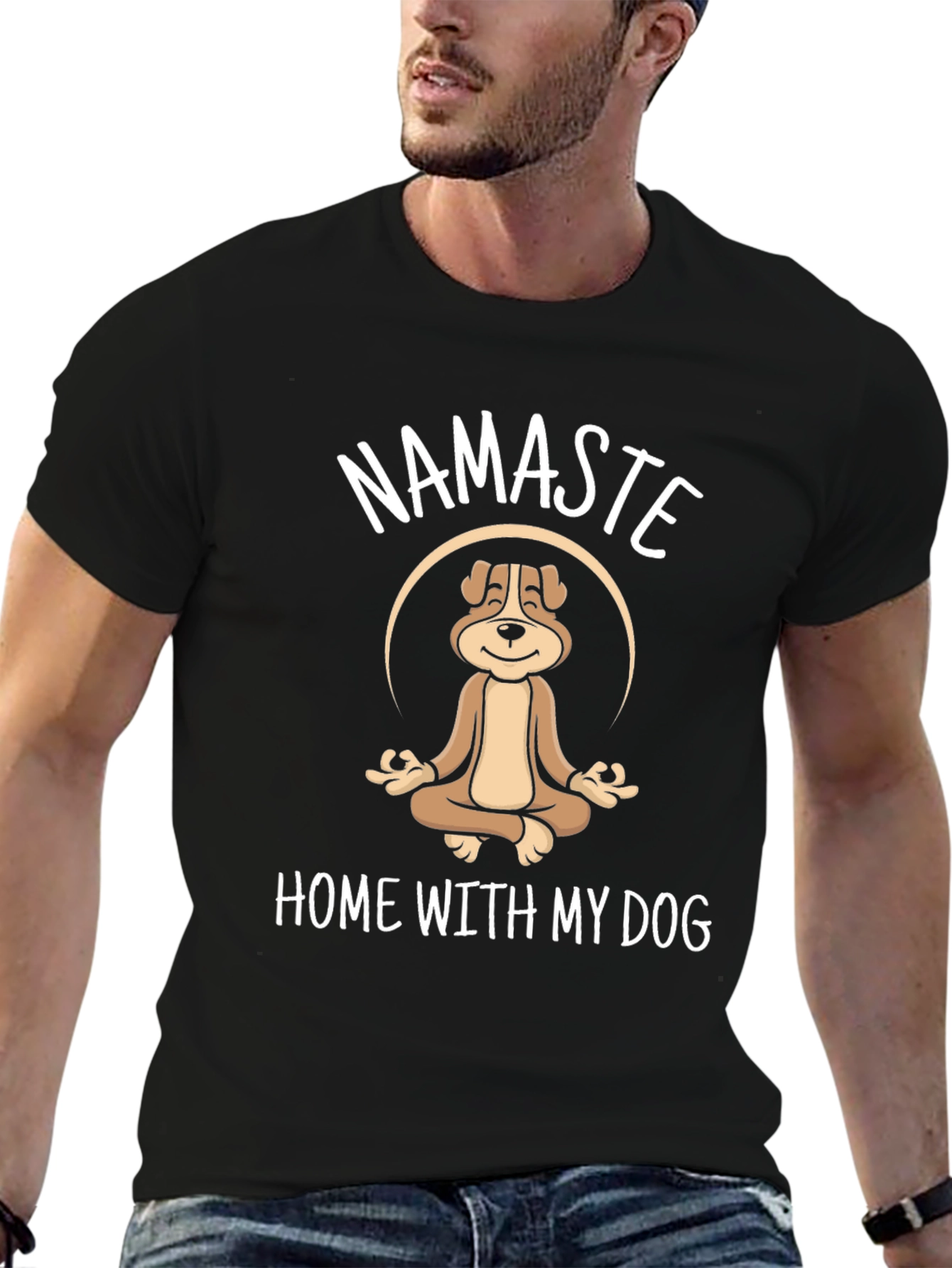 Namaste Home With My Dog T-Shirt