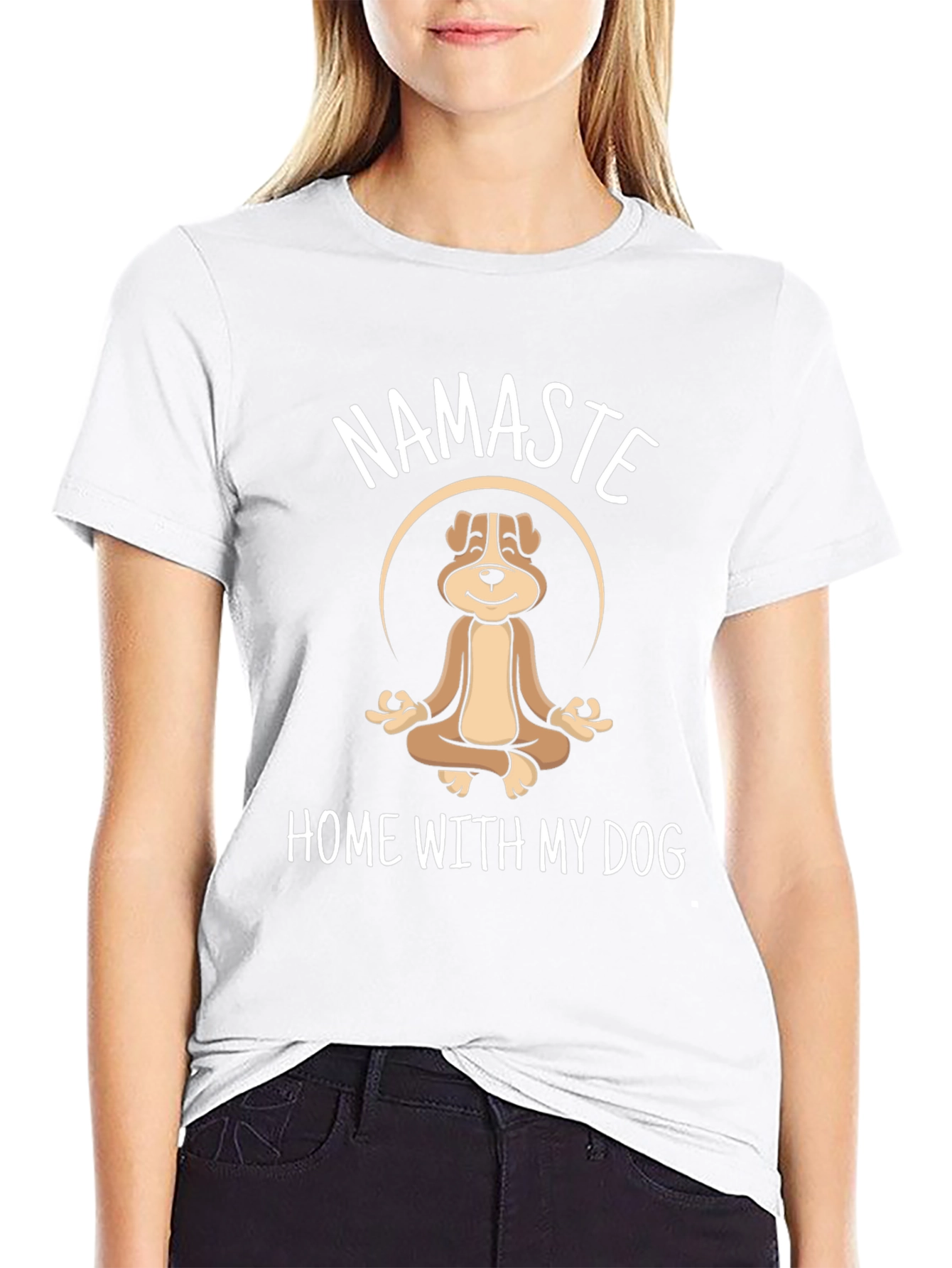 Namaste Home With My Dog T-Shirt