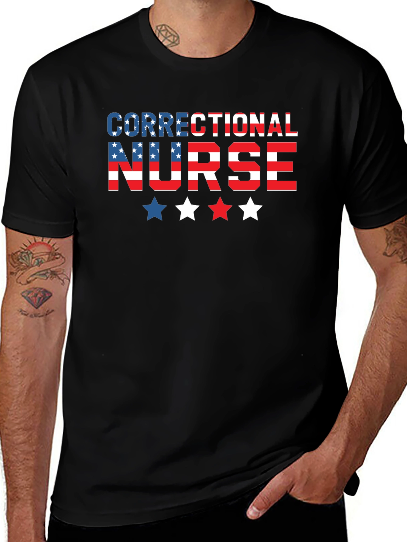 Correctional Nurse Patriotic T-Shirt
