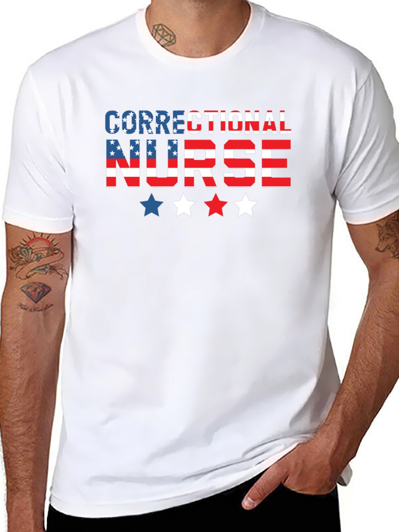 Correctional Nurse Patriotic T-Shirt