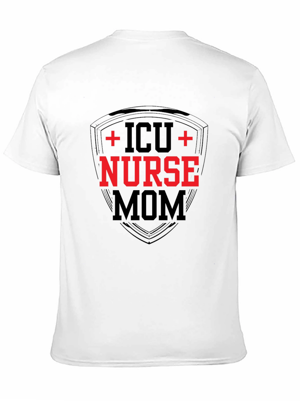 ICU Nurse Mom Graphic Tee - Black Cotton T-Shirt