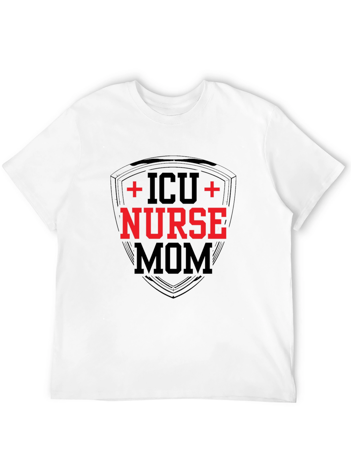 ICU Nurse Mom Graphic Tee - Black Cotton T-Shirt
