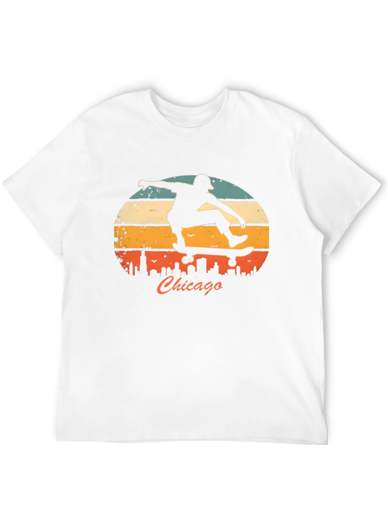 Chicago Skater Graphic Tee - Retro Style