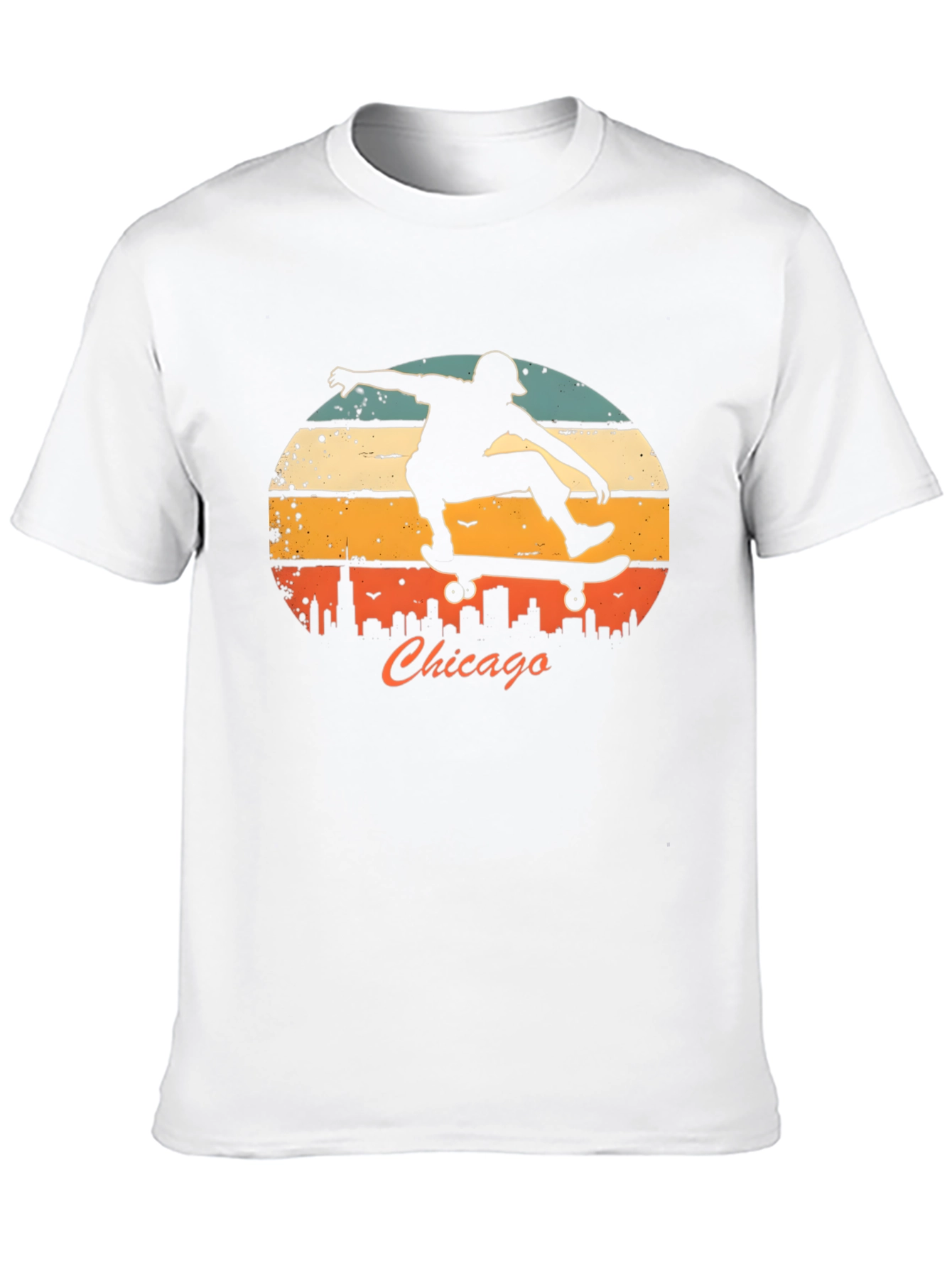 Chicago Skater Graphic Tee - Retro Style
