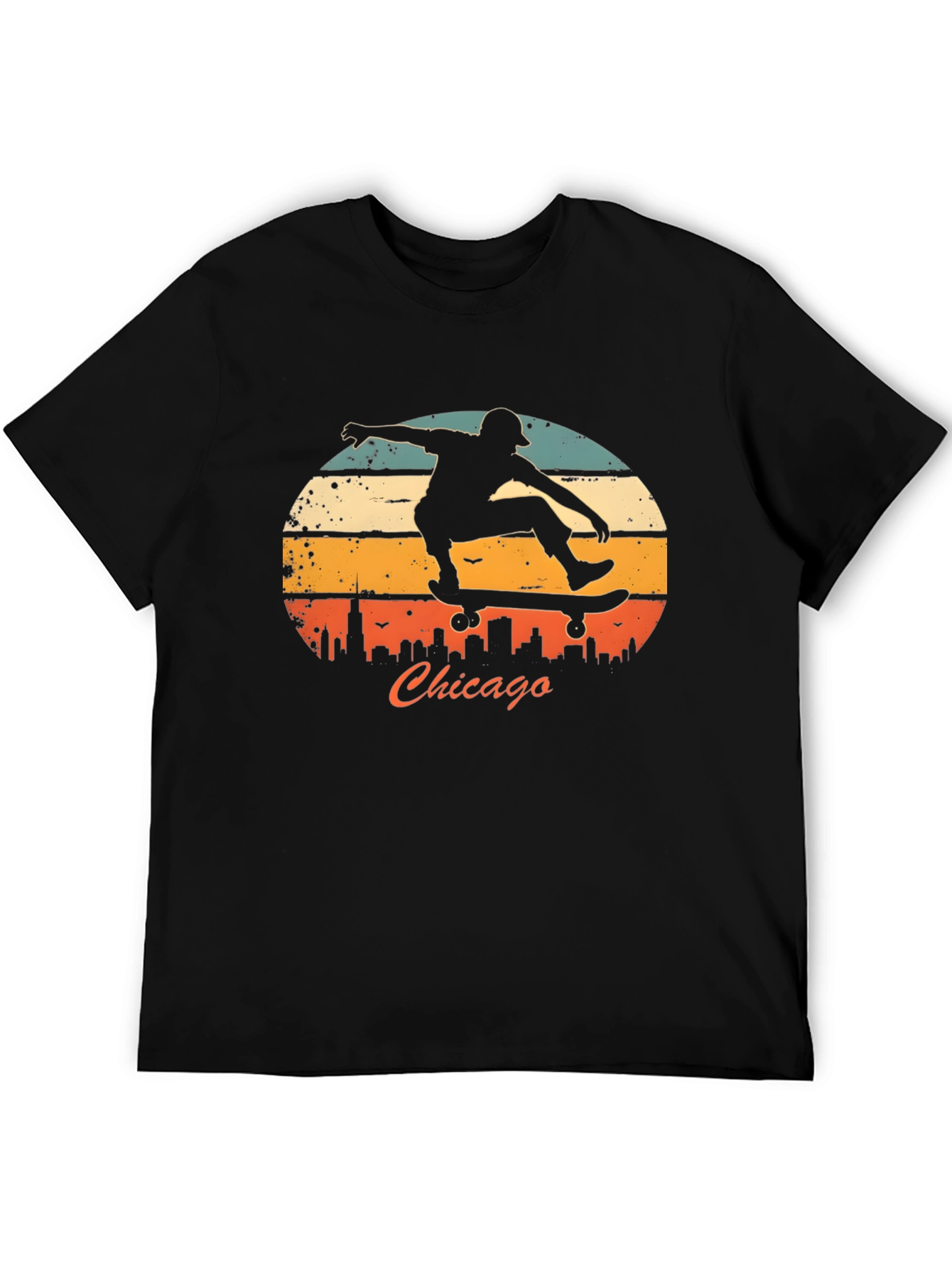 Chicago Skater Graphic Tee - Retro Style