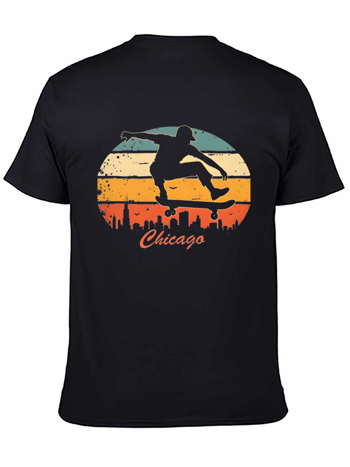 Chicago Skater Graphic Tee - Retro Style