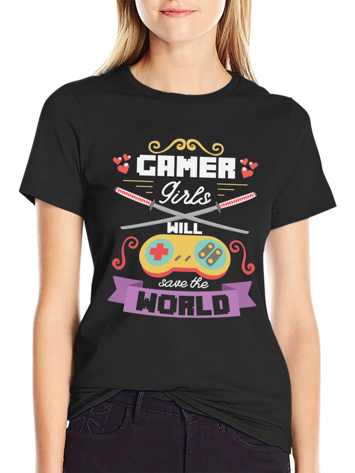 Gamer Girls Will Save the World T-Shirt