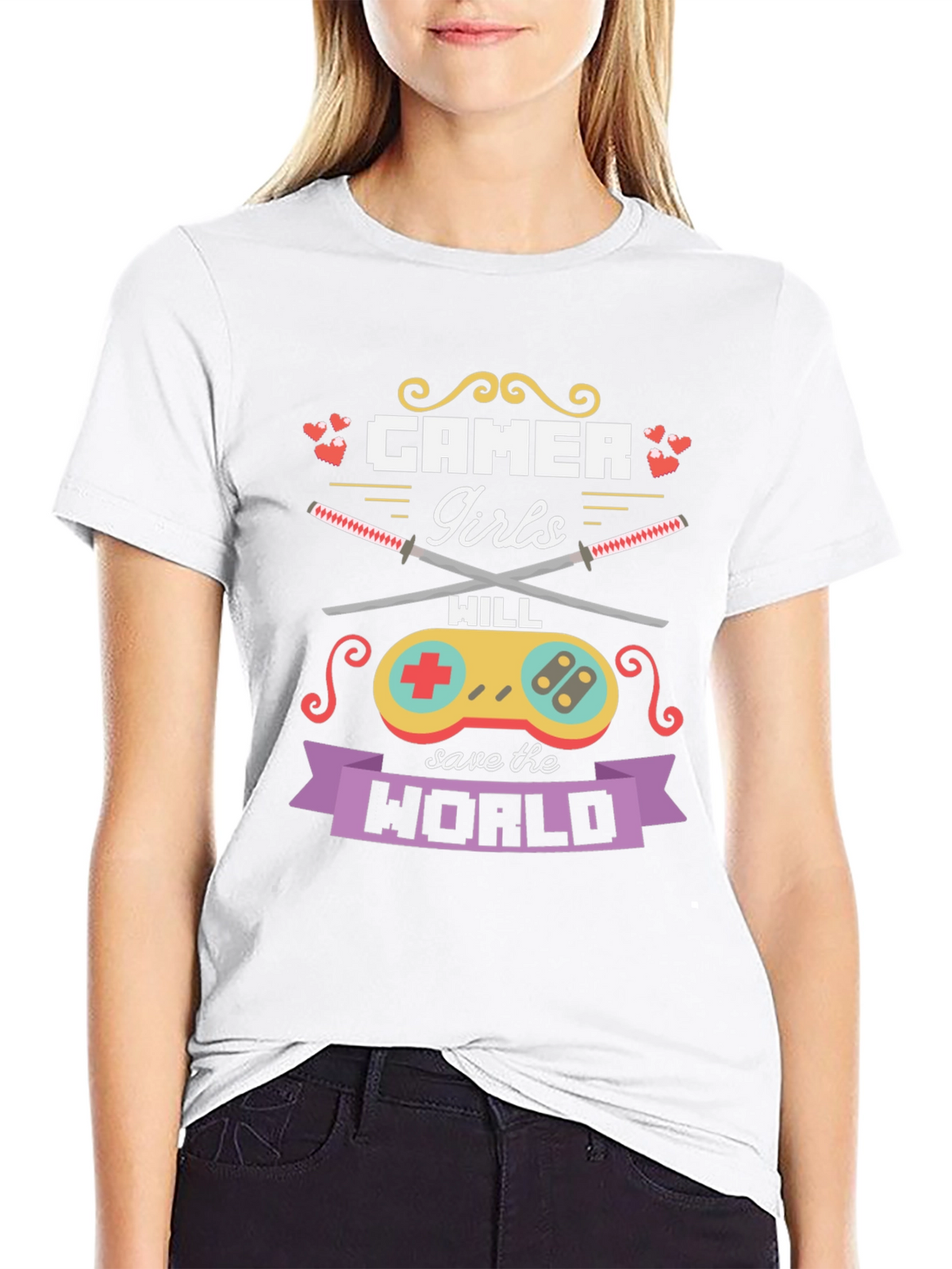 Gamer Girls Will Save the World T-Shirt