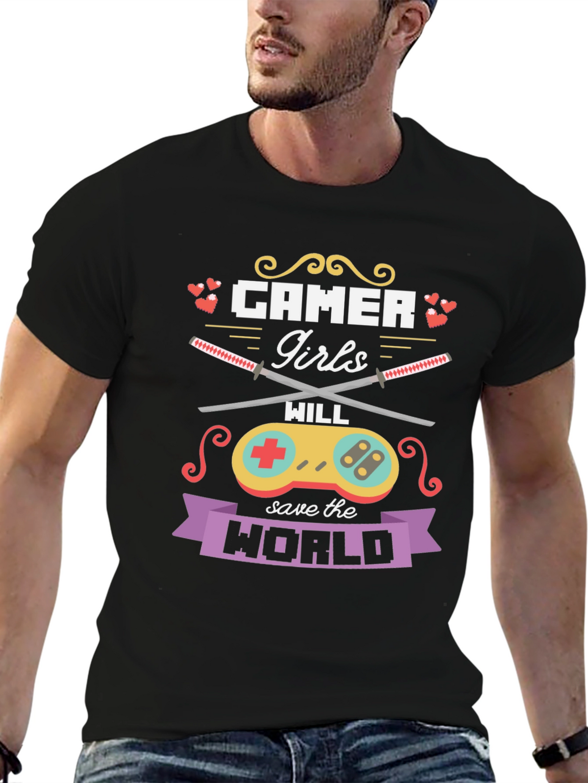Gamer Girls Will Save the World T-Shirt