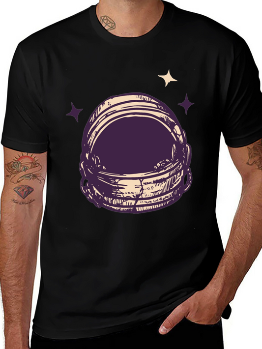 Astronaut Helmet Graphic Tee - Space Lovers T-Shirt