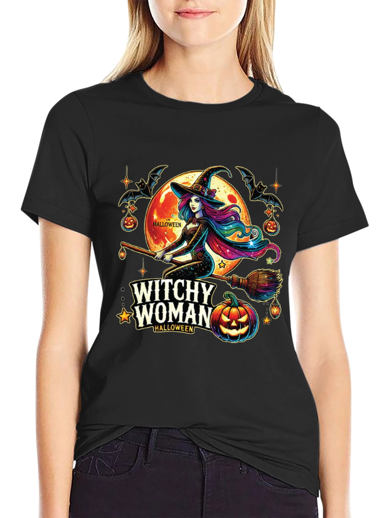 Witchy Woman Halloween T-Shirt