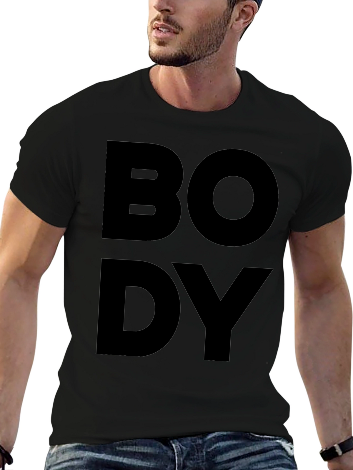 Bold Body Black T-Shirt - Statement Tee