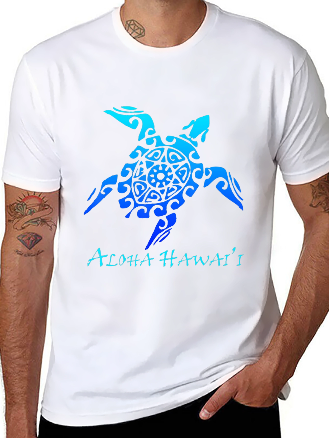 Aloha Hawaii Turtle Tee - Black T-Shirt