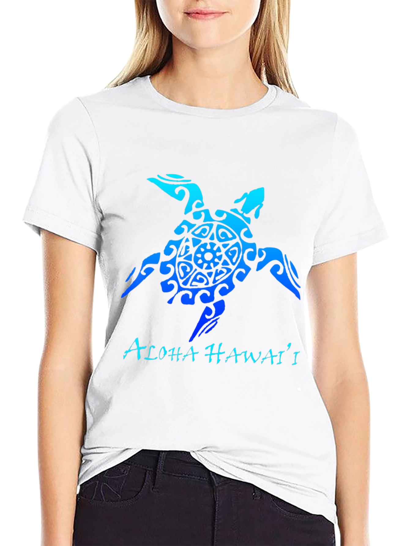 Aloha Hawaii Turtle Tee - Black T-Shirt