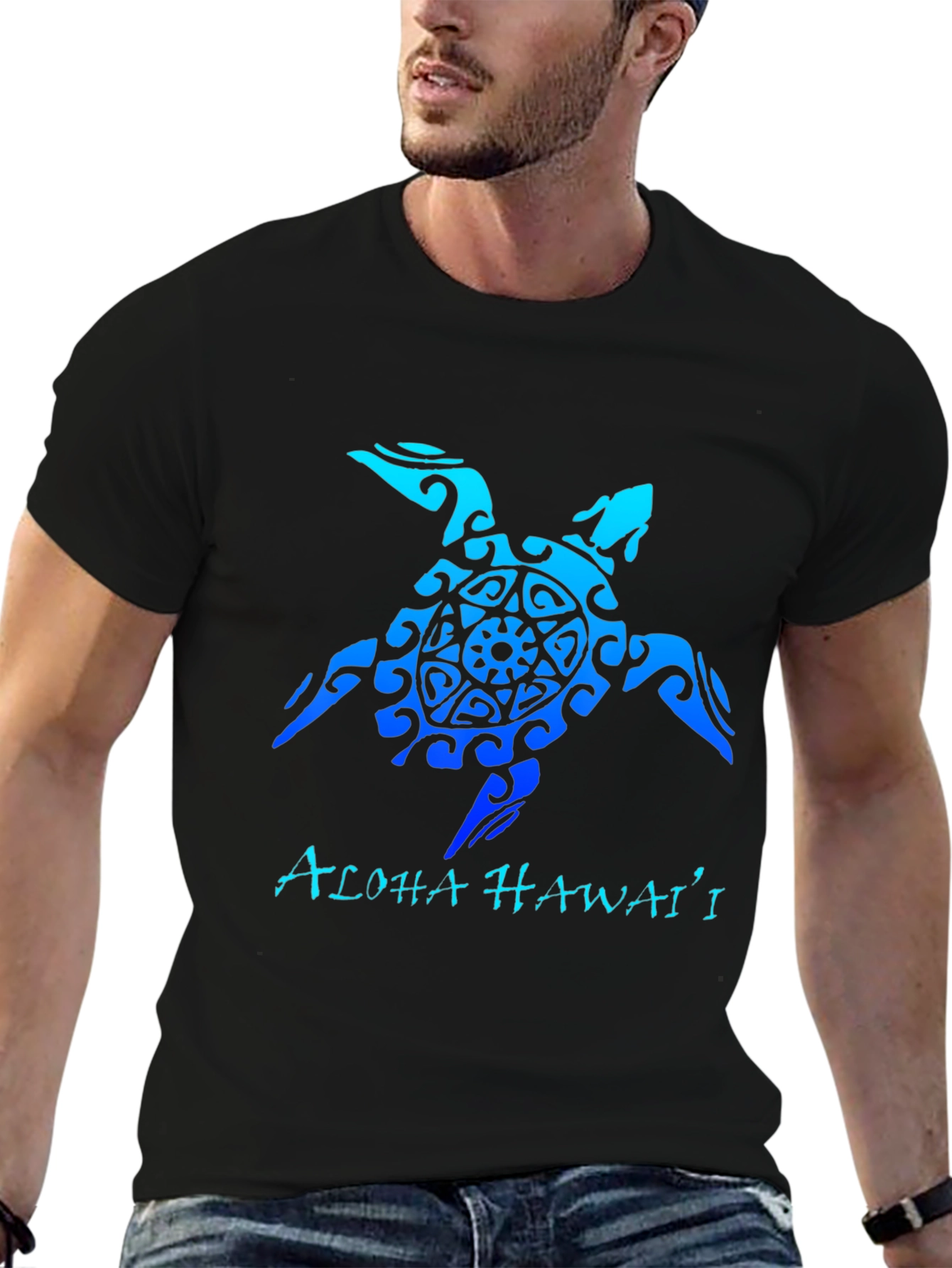 Aloha Hawaii Turtle Tee - Black T-Shirt