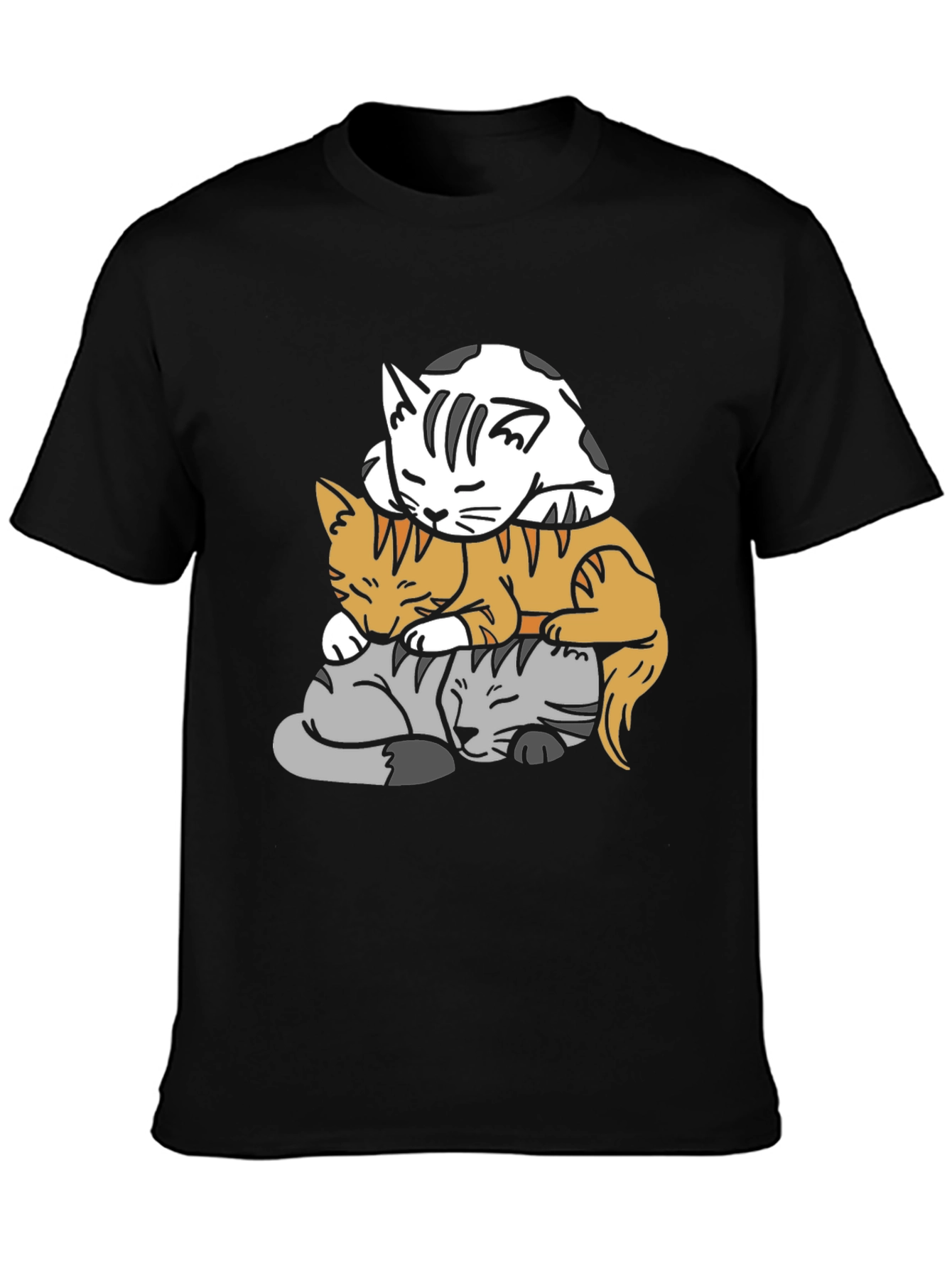 Stacked Cats Graphic Tee - Soft & Comfy!