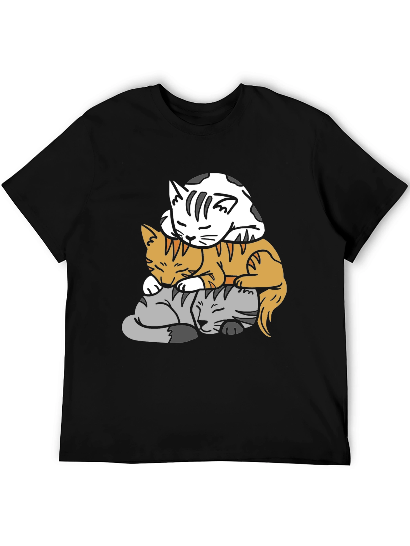 Stacked Cats Graphic Tee - Soft & Comfy!